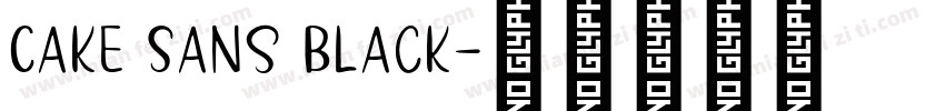 Cake Sans Black字体转换